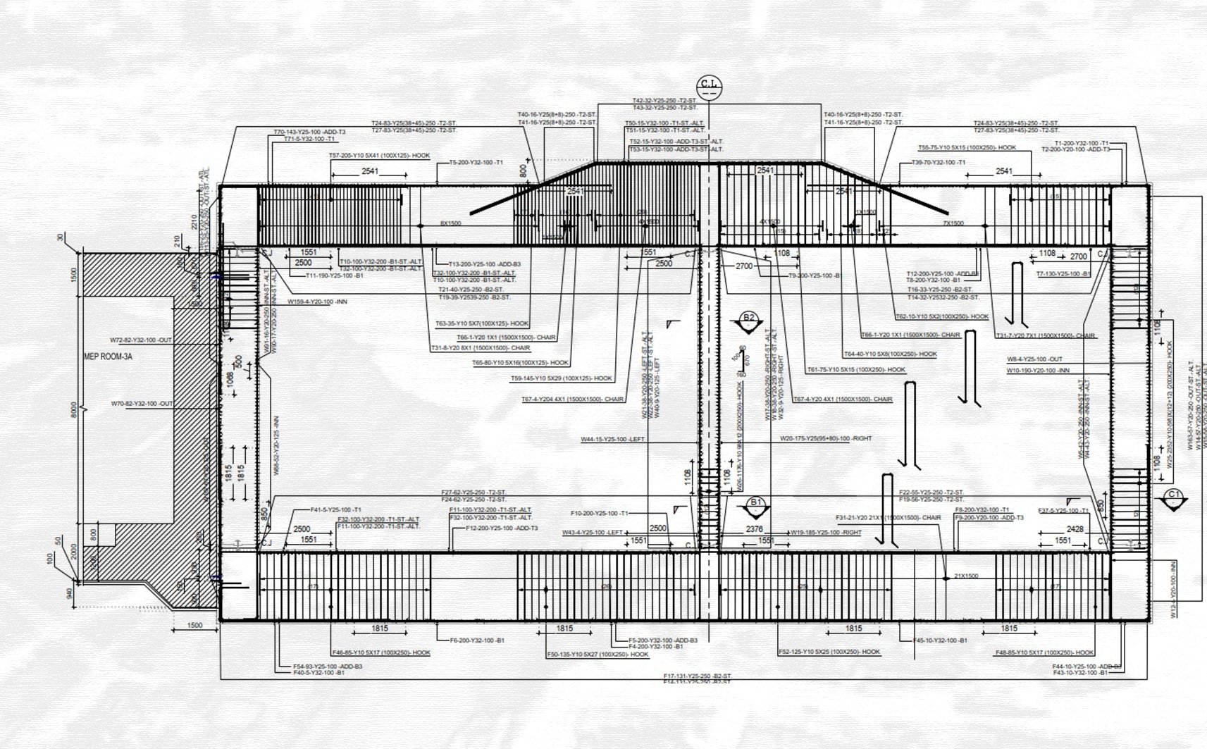 Reinforcement plan detail